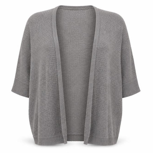 Evie Womens Grey V-Neck  Acrylic Cardigan Jumper Size 18