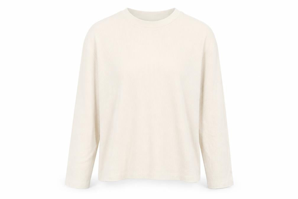 Topshop Womens Beige Crew Neck  Polyester Pullover Jumper Size 8