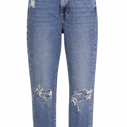 New Look Womens Blue  Cotton Mom Jeans Size 6 L26 in Regular Button