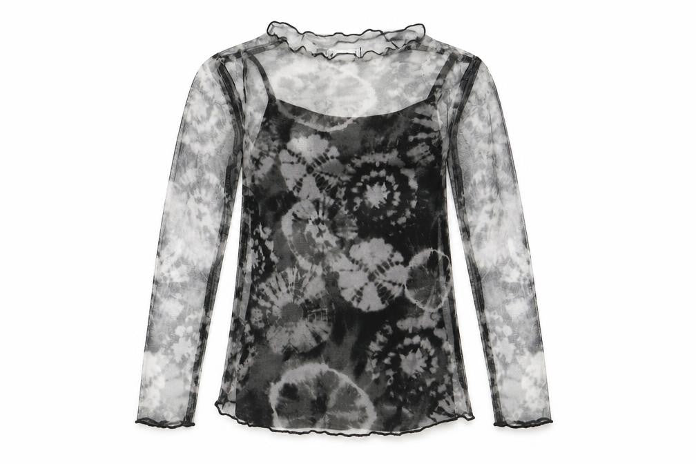 Front view of Next girls’ black polyester basic blouse, size 4, years round neck pullover