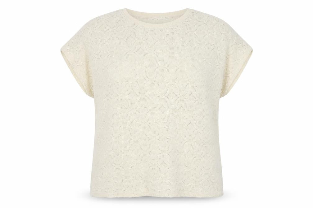 Front view of George women’s ivory round neck polyester jumper, size UK 14