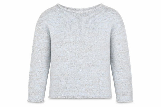 Front view of George women’s blue round neck polyester jumper, size UK 8