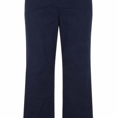 Ann Taylor  Womens Blue  Cotton Trousers  Size 6 L31 in Regular