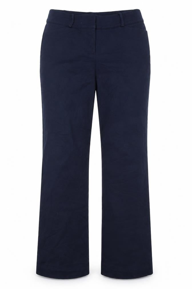 Ann Taylor  Womens Blue  Cotton Trousers  Size 6 L31 in Regular