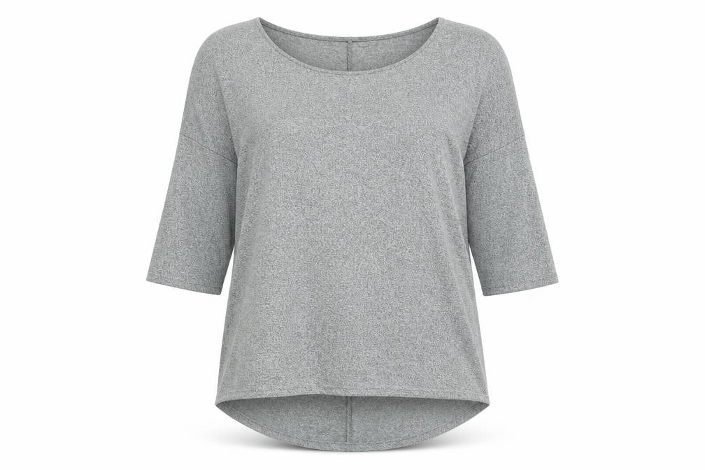 Front view of Topshop women’s green viscose basic t-shirt, size UK 8, crew neck