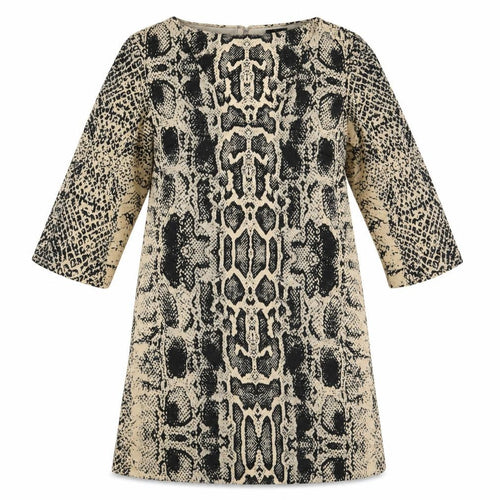 Mango Womens Ivory Animal Print Polyester A-Line  Size S  V-Neck Pullover