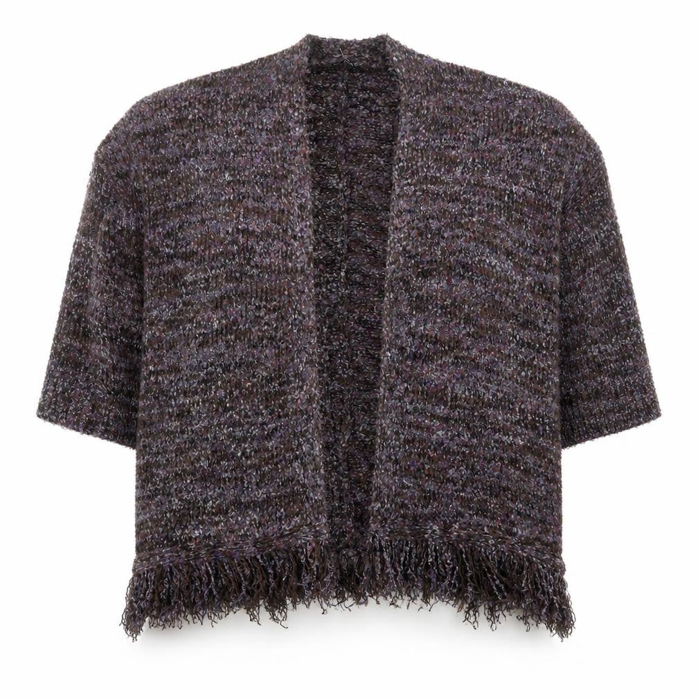 Natura Womens Multicoloured V-Neck  Acrylic Cardigan Jumper Size S