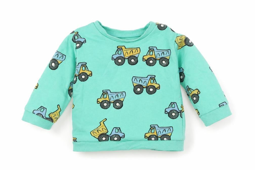 Marks & Spencer  Green  Polyester Pullover Jumper Size 3-6 Months  Pullover - Tractors