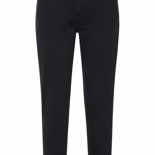 Denim & Co. Womens Black  Cotton Trousers  Size 34 in L30 in Regular Zip
