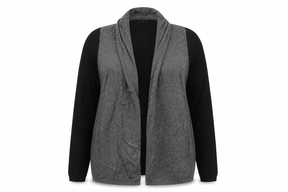 Papaya Womens Grey V-Neck  Viscose Cardigan Jumper Size 16