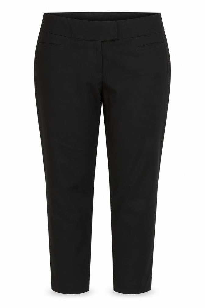 Yours Womens Black  Nylon Carrot Trousers Size 16 L31 in Regular Zip