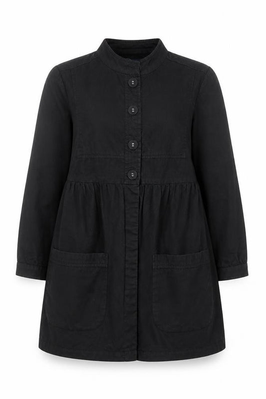 Front view of French Connection women’s black jacket, size S, button