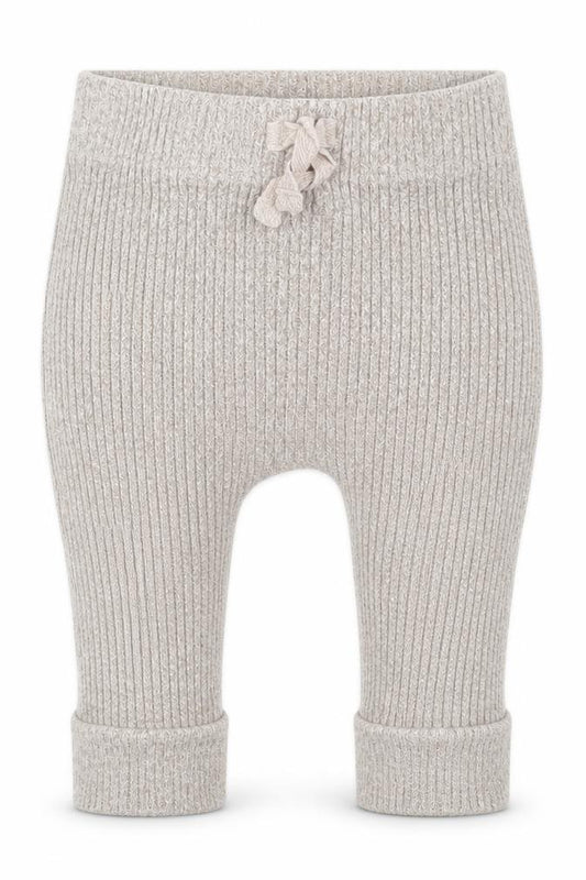 Front view of George girls’ beige viscose capri trousers, size 3-6, months tie