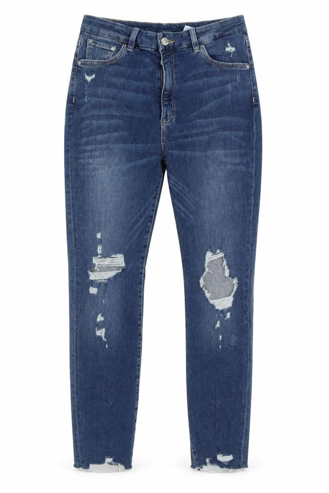 &Denim Womens Blue  Cotton Skinny Jeans Size 30 in L28 in Slim Zip