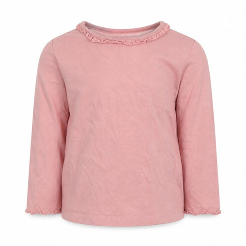 F&F Girls Pink  100% Cotton Basic T-Shirt Size 12-18 Months Round Neck Pullover