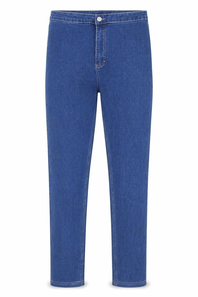 Preworn Womens Blue  Cotton Skinny Jeans Size 30 in L26 in Regular Zip