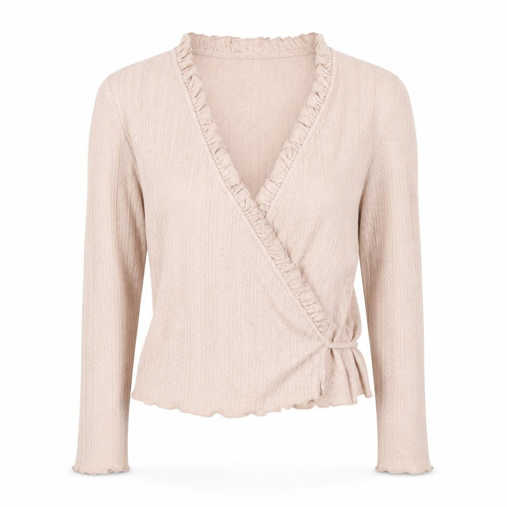 Mango Womens Pink  Polyester Basic Blouse Size M V-Neck