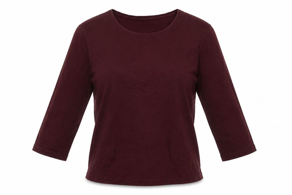 Primark Womens Purple  Cotton Basic Blouse Size S Round Neck