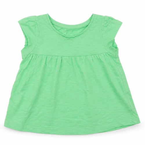 St Bernard Girls Green  Cotton Shift  Size 18 Months  Round Neck
