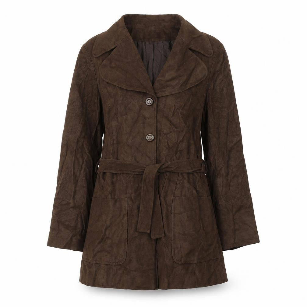 Bay Jrading Company Womens Brown   Pea Coat Coat Size 10  Button
