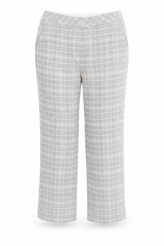 NEXT Womens Multicoloured Plaid Viscose Carrot Trousers Size 12 L30 in Regular Zip