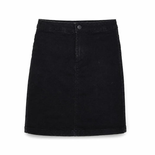 Primark Womens Black  Cotton Straight & Pencil Skirt Size 6   Zip