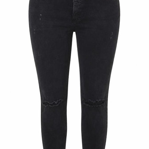 Preworn Womens Black  Cotton Skinny Jeans Size 34 in L28 in Regular Zip