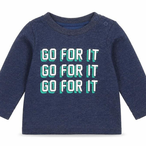 F&F Baby Blue  Cotton Basic T-Shirt Size 0-3 Months Crew Neck Pullover - Go for It