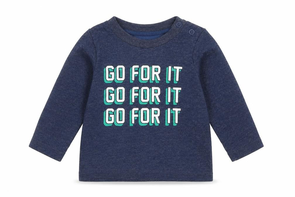 F&F Baby Blue  Cotton Basic T-Shirt Size 0-3 Months Crew Neck Pullover - Go for It