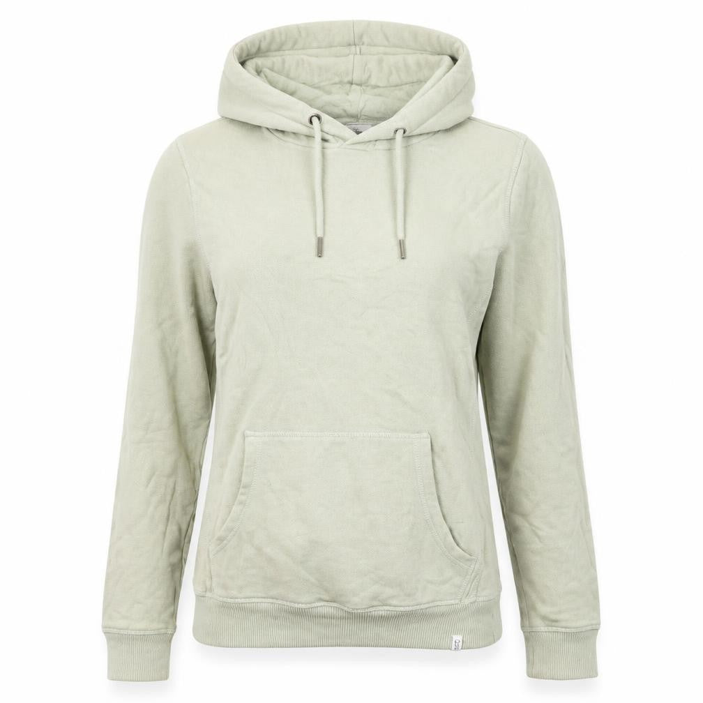 Front view of Next women’s green cotton pullover hoodie, size XS, pullover