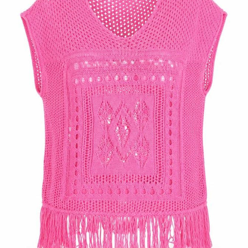 NEXT Womens Pink Round Neck  Acrylic Vest Jumper Size S
