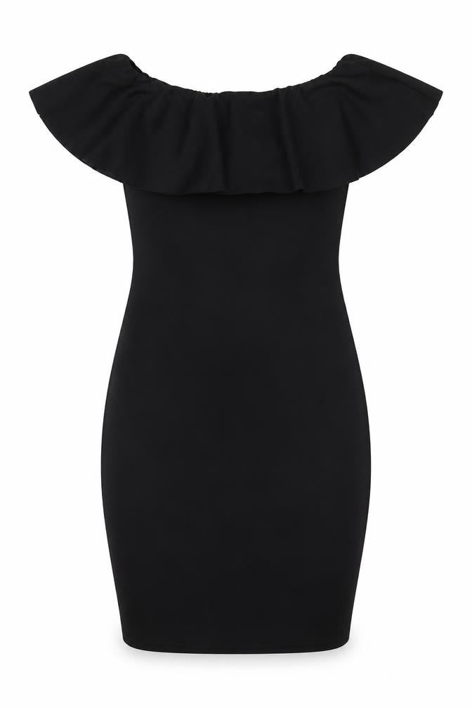 Womens Black  Polyester Bodycon  Size 8  Square Neck Pullover