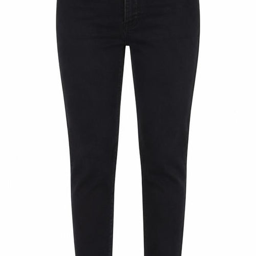 Denim & Co. Womens Black  Cotton Straight Jeans Size 12 L22 in Regular Zip