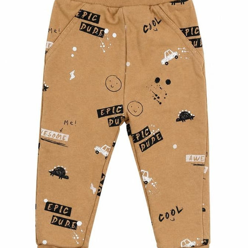 Goerge Boys Brown  Cotton Jogger Trousers Size 12-18 Months  Pullover