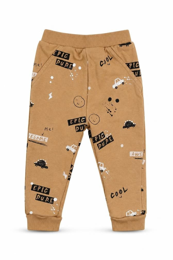 Goerge Boys Brown  Cotton Jogger Trousers Size 12-18 Months  Pullover
