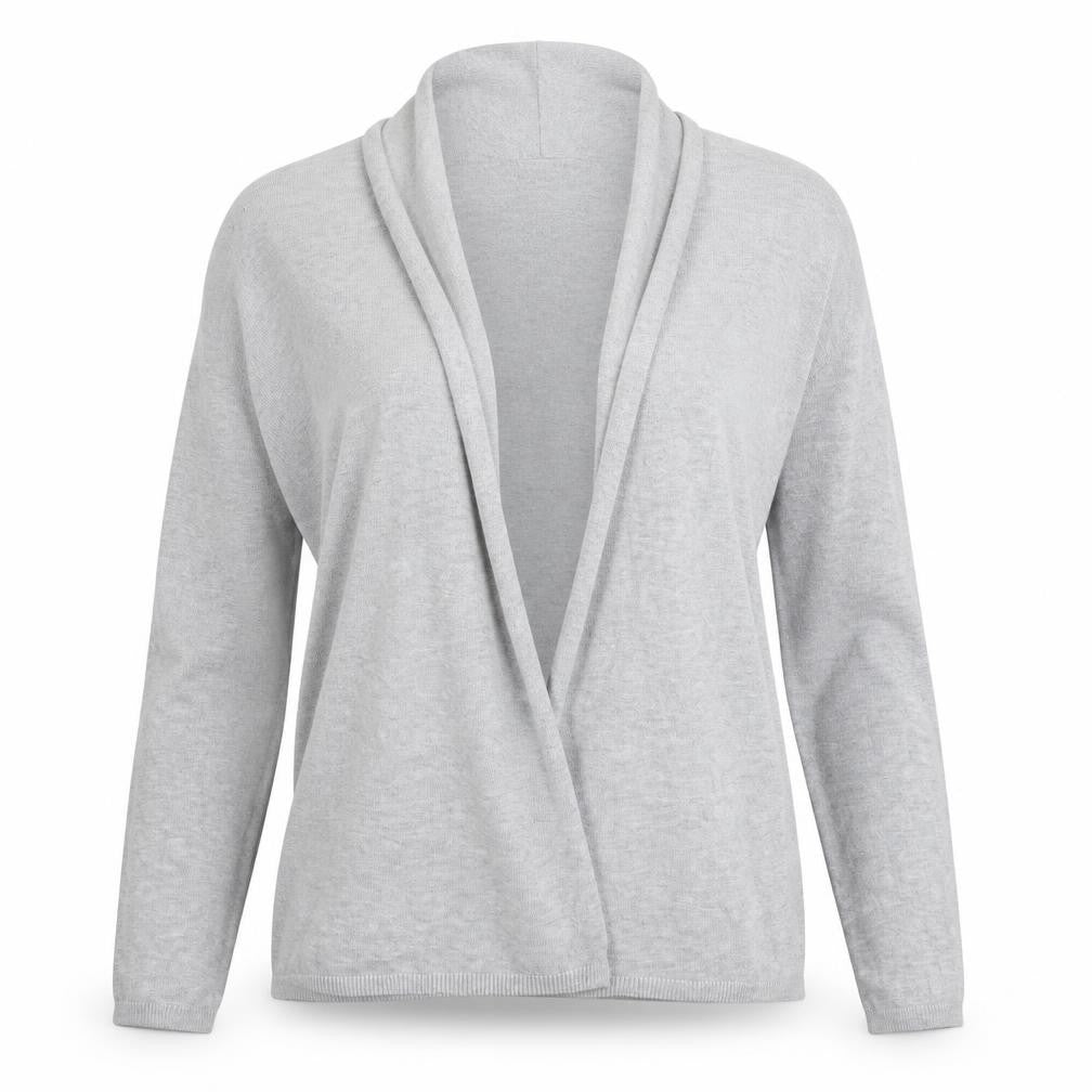 Dunnes Stores Womens Grey V-Neck  Viscose Cardigan Jumper Size S