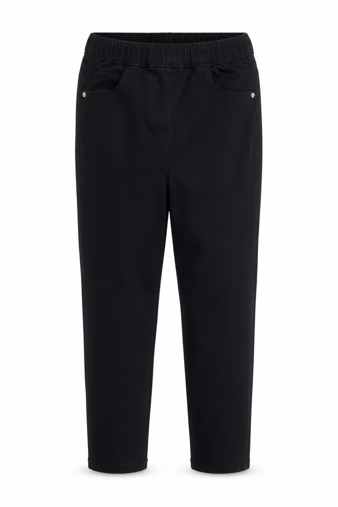 Front view of Matalan girls’ black cotton skinny jeans, size 9, months regular pullover