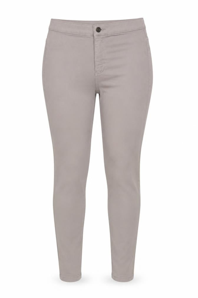 Marks and Spencer Womens Grey  Cotton Skinny Jeans Size 12 L30 in Regular Button