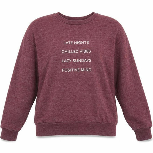 Atmosphere Womens Purple  Cotton Pullover Sweatshirt Size 10  Pullover - Late Nights