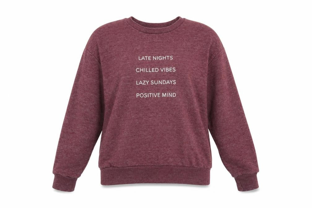 Atmosphere Womens Purple  Cotton Pullover Sweatshirt Size 10  Pullover - Late Nights