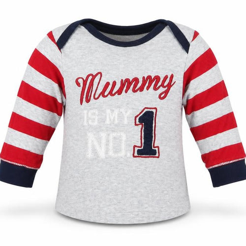 Mothercare Baby Grey Striped Cotton Pullover Polo Size 0-3 Months Crew Neck Pullover - Mummy