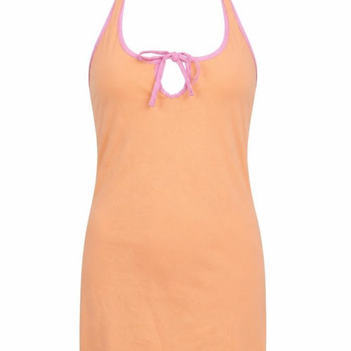 ASOS Womens Orange  Cotton Bodycon  Size 10  Round Neck Tie