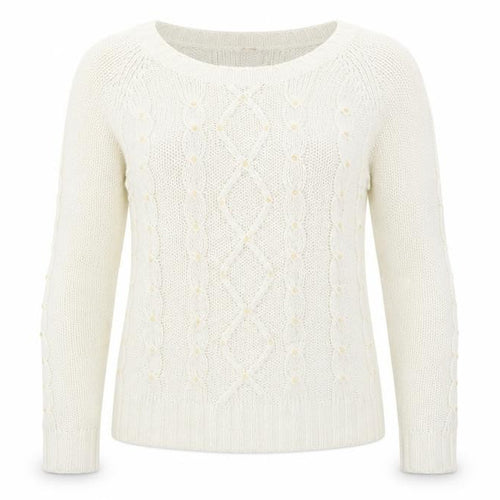 evie Womens White Boat Neck  Acrylic Pullover Jumper Size 10