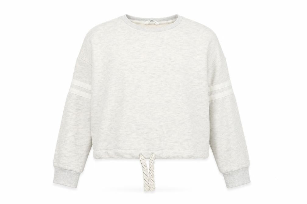 Marks and Spencer Girls Grey Crew Neck  Cotton Pullover Jumper Size 10-11 Years  Pullover