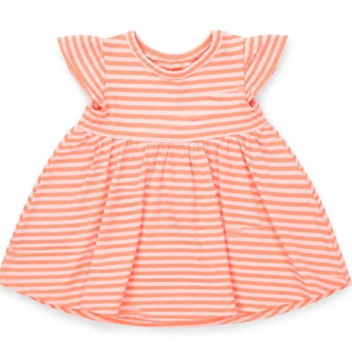 Marks and Spencer Girls Orange Striped Cotton A-Line  Size 0-3 Months  Crew Neck Pullover