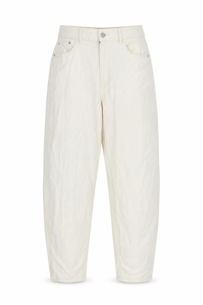 F&F Womens Ivory  Cotton Mom Jeans Size 10 L28 in Regular Button
