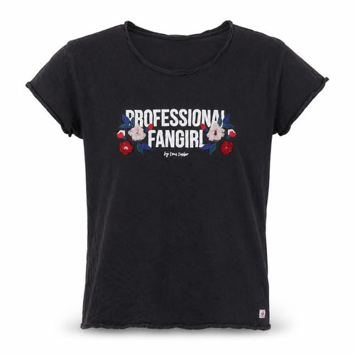 TOM TAILOR Girls Grey  Cotton Basic T-Shirt Size 15 Years Crew Neck Pullover - Professional Fangirl