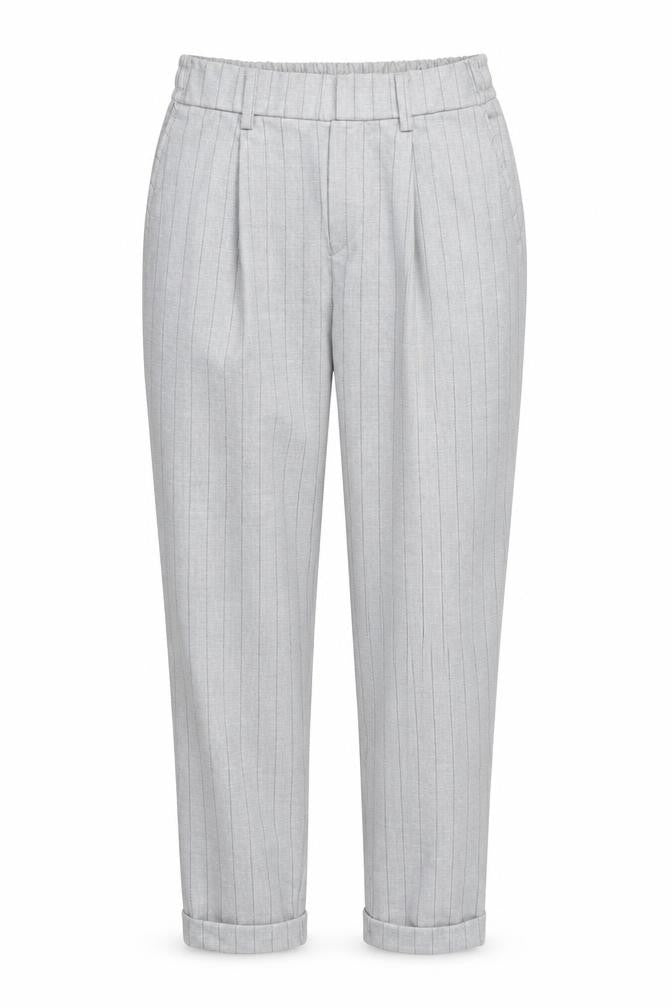 Bershka Womens Grey Striped Polyester Trousers  Size XS L25 in Regular