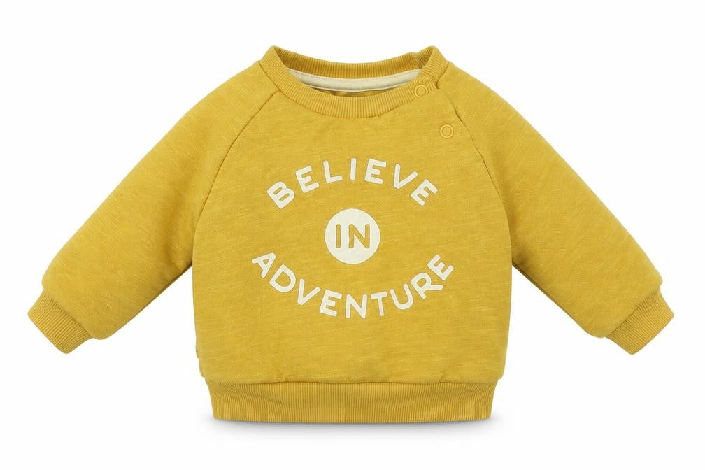 Primark Boys Yellow  Cotton Pullover Jumper Size 0-3 Months  Pullover - Believe in Adventure