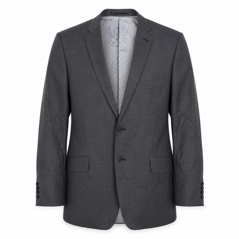 Front view of F&F men’s grey wool jacket suit jacket, size 42